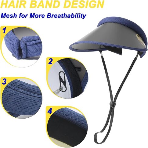MULIMU 4 Pack Wide Brim Clip on Sun Visors UV Protection Pool Beach Sun Visor Hat for Women in Saudi Arabia