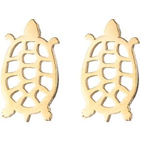 Hollow Sea Turtle Small Stud Earrings Stainless Steel Ocean Animal Cartilage Piercing Studs Earring Cute Jewelry Gifts for Women Teen Girls