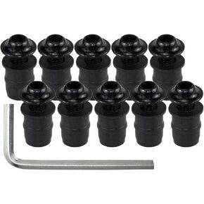 10 Pcs Motorcycle Windshield Fastener Kit - Premium Aluminum Alloy Bolts, Nuts, and Screws Set for Motorbike Windscreen Body Mounting.