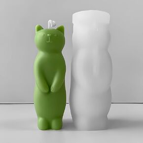 Standing Cat Silicone Molds, Cats Candle Mold for Soap Soy Wax DIY Handcraft, Animal Epoxy Resin Mold for Party Home Dinner Festive Days Decoration