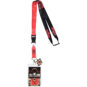 Cult of The Lamb Video Game Possessed Lamb ID Reversible Lanyard Badge Holder Character Card Possessed Lamb Rubber Charm