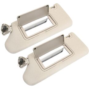 96401-3TA2A Driver Left and Passenger Right Side Sun Visor (Beige), Replacement for Nissan Altima 2013 2014 2015 2016 2017 2018, Replaces 96400-3TA2A