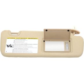 Passenger Right Side Sun Visor Compatible with Highlander 2014 2015 2016 2017 2018 2019 Flaxen 74310-0E074-A0