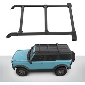 5PCS Cross Bars Roof Rack Rails Kit Fit for Ford Bronco Hard TOP 2Door & 4Door 2021-2025, Rooftop Luggage Rack Crossbars Cargo Carrier Accessories