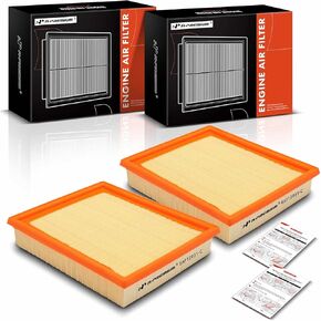 A-Premium 2-PC Engine Air Filter Compatible with Nissan Pathfinder 2021-2023 & Infiniti QX60 2022-2023, 3.5L, Replace# 16546-6TA0A, PA99868