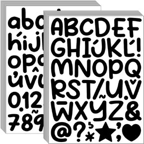 Letter Stickers 30 Sheets 1600 Pieces Alphabet Sticker 1 Inch Vinyl Self Adhesive Stick on Stickers for DIY Crafts Art Making Mailbox Scrapbook Classroom Decor(White)