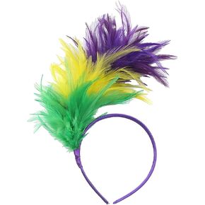 COSFAN 1920s Fascinator,Women's Feathers Headband,Retro Hair Accessories for Party