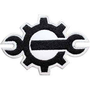 Mechanic tool patch mechanic patch Embroidered Iron on Sew on Patch Badge for Clothes etc. 9.5x7cm