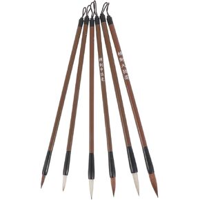 TEHAUX Writing Brush Pen, Sumi Calligraphy Brush Pen Manicure Kit Home Paint Brush Ink Brush Japanese Wolf Hair Student Use Watercolor Brush