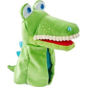HABA Glove Puppet Eat it Up Croco - Hand Puppet with Belly Bag to Eat Small Objects