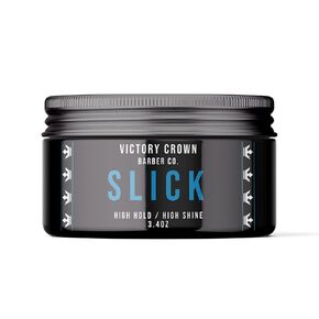 Victory Crown Slick Pomade for Men - 3.4oz - High Shine Hair Gel for Men - High Hold for All-Day Style - Non-Greasy Water-Based Pomade - Barber-Owned and Made in the USA