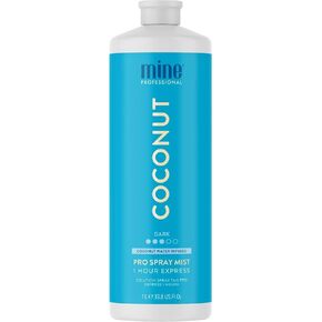 MineTan Spray Tan Solution | Coconut Water Sunless Tanning Solution - For a Rich, Super Dark Brown Finish Supercharged with Antioxidants, Salon Professional Self Tanner Formula, Vegan, 33.8 Fl Oz