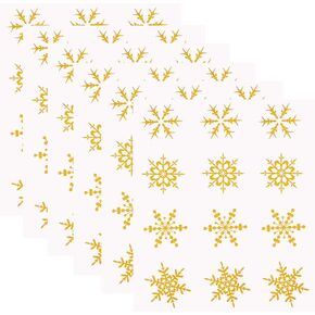 300pcs Snowflake Decorative Gold Circle Envelope Seals Stickers Self-Adhesive Universal Sealing Stickers Gift Boxes Stickers Label Stickers