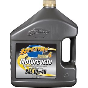 Spectro Golden 4 Synthetic Petroleum Blend Motorcycle Engine Lubricant 10w40 Oil - 4 Liters