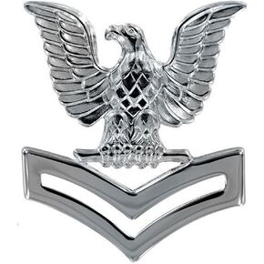 Navy Cap Device: E5 Petty Officer Second Class - silver
