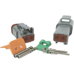 مجموعة موصلات Deutsch Dt Series 2 Pin مع جهات اتصال صلبة 14 AWG