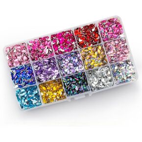 Summer-Ray Enchanting Acrylic Cat Eye Rhinestones - 4500-Piece 15-Color Collection in Storage Box