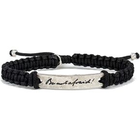 Be Not Afraid Bracelet Silver and Black
