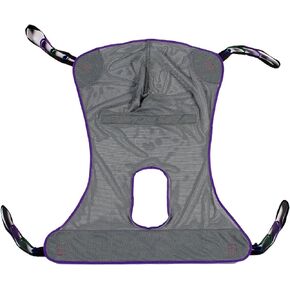 Patient Aid Bariatric Heavy Duty Full Body Mesh Commode Patient Lift Sling, 350 to 600 lbs Weight Capacity (Extra Large)