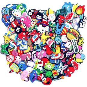 100 Pack Croc Charms for Girls and Boys - Durable PVC Material, Various Designs, Great Party Favor and Gift - Spider-Man Croc Charms Included