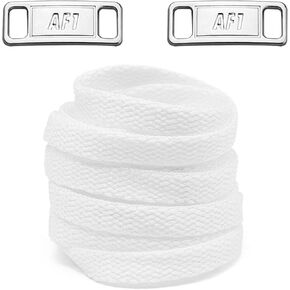 Shoelaces for Air Force 1, 27"-72" Length Replacement Laces with 1 Pair Shoe Lace Mental Tag Charms for AF1 Sneakers