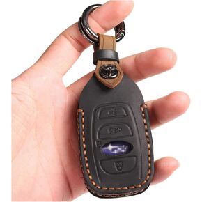 2022 subaru key fob cover leather, Genuine Leather Key Fob Case protector for Subaru Ascent Outback with leather keychain