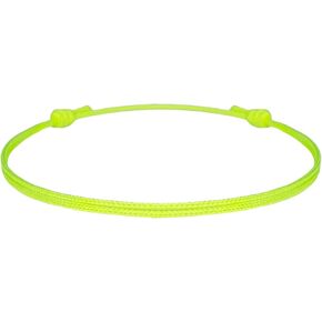 Thin Neon Yellow Cord Bracelet for Men Women Teen Unisex Adult - Waterproof Nylon Surfer String Friendship Bracelets Summer Beach Accessories