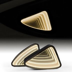 for Tesla Model Y 2019-2024 LED Rear Back Quarter Window Light Rocket Aerospace Theme Decoration Lights Kits Exterior Accessories DC 15V