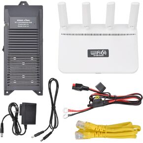 مجموعة إمداد الطاقة POE 56V EL6 لمجموعة تحويل Starlink Gen 3 DC - محول متكامل 12/24V-56V، حاقن PoE، منظم 12V - للقمر الصناعي Starlink Gen3 Internet Kit (مع جهاز توجيه Wifi6E) in Kuwait