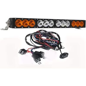 22 Inch 120w Amber Led Light Bar White Off-Road Single Row LED Light Bar Super Bright Driving Combo Beam Dual Color Light Bar for SUV ATV Truck Boat