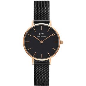 Daniel Wellington Petite Ashfield Watch, Matte Black Mesh Bracelet