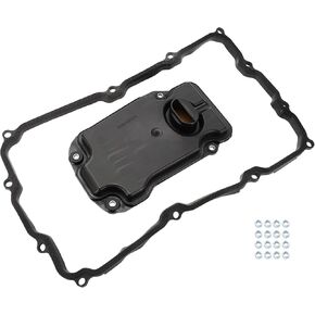 Motoforti Automatic Transmission Filter Kit Transmission Oil Filter Set for Toyota Tundra 2018-2021 Plastic Rubber with Gasket No.3533060070/353300C020 Black