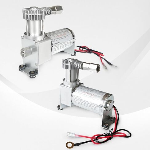 طقم ضاغط تعليق للركوب الهوائي P/N10000 مناسب لأدوات الهواء المعلقة للركوب الهوائي/إطارات المركبات 98C ضاغط هواء 40 أمبير مرحل 1/4 بوصة NPT خرطوم هواء بطول 8 أقدام in Kuwait