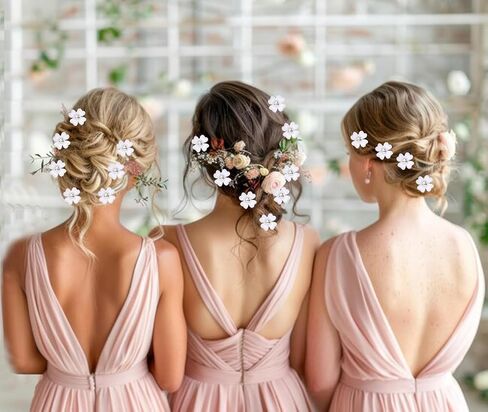 30 Pcs Mini Flower Hair Clips Daisy Hair Accessory Purple Blue White Flower Daisy Hair Clip Beach Wedding Small Flower Clips Bride Bridesmaid Hairpins Hair Barrettes Hair Pins for Women Girls Party in Saudi Arabia