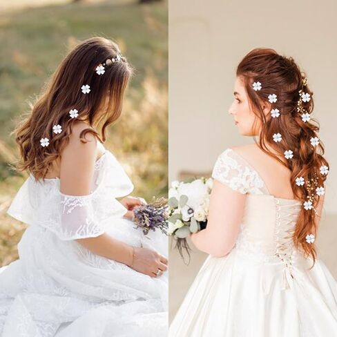 30 Pcs Mini Flower Hair Clips Daisy Hair Accessory Purple Blue White Flower Daisy Hair Clip Beach Wedding Small Flower Clips Bride Bridesmaid Hairpins Hair Barrettes Hair Pins for Women Girls Party in Saudi Arabia