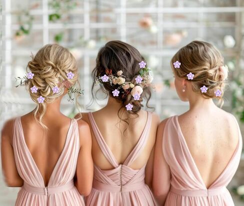 30 Pcs Mini Flower Hair Clips Daisy Hair Accessory Purple Blue White Flower Daisy Hair Clip Beach Wedding Small Flower Clips Bride Bridesmaid Hairpins Hair Barrettes Hair Pins for Women Girls Party in Saudi Arabia