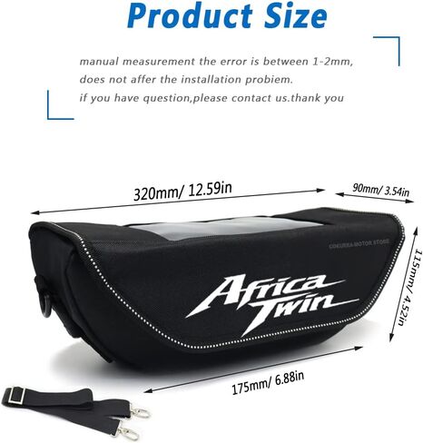 Willis for Africa Twin CRF 1100 L CRF1000L ADV Adventure Motorcycle Handlebar Bag, Waterproof and Dustproof Motorcycle Carrying Bag Storage Bag, High Capacity Motorcycle Fit Travel Bag in Saudi Arabia