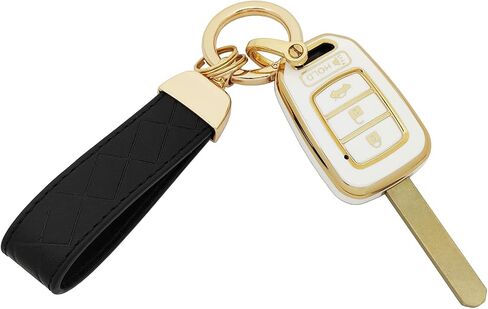 حافظة غطاء حماية للمفتاح من مادة TPU متوافقة مع Honda 2013-2016 Honda Accord 2014-2015 CRV 2014-2015 Civic Key Fob (أبيض) in Kuwait