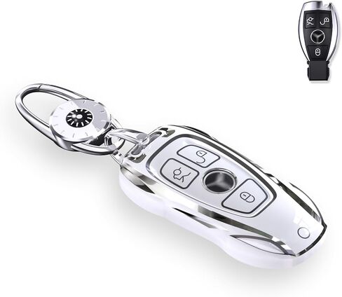for Benz Key Fob Cover,Fit E300L C260L A200L C200 S450 GLC GLS400 GLB220 GLE350 A E S G Class Car Key Fob Case Holder (For Benz-B) in Saudi Arabia