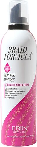 EBIN NEW YORK LOCK'N POMADE Setting Mousse - Menthol (12.49oz/ 354ml) | Smoothing & Shine, Long Lasting Hold, Frizz Control, Infused with Tea Tree Oil and Aloe in Kuwait