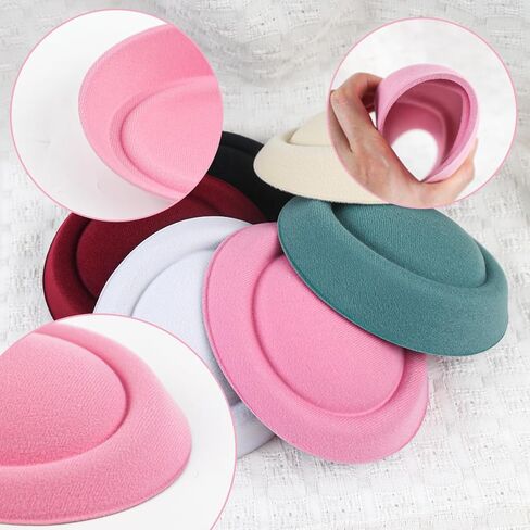 6 Pcs Fascinator Base Hat Making Supplies Millinery for Beanie Felt Beret Hat 6 Colors Multicoloured in Saudi Arabia