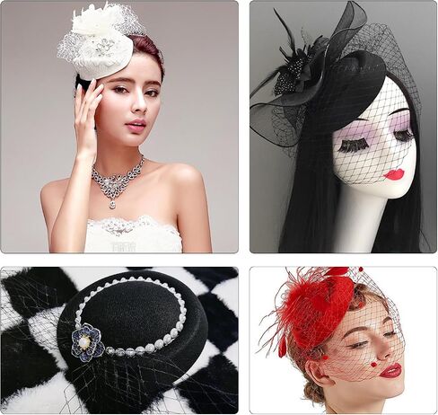 6 Pcs Fascinator Base Hat Making Supplies Millinery for Beanie Felt Beret Hat 6 Colors Multicoloured in Saudi Arabia
