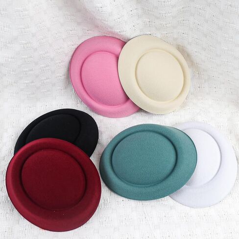 6 Pcs Fascinator Base Hat Making Supplies Millinery for Beanie Felt Beret Hat 6 Colors Multicoloured in Saudi Arabia