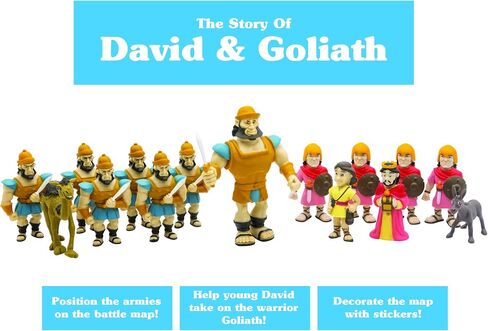 BibleToys David & Goliath 16 Piece Battle Set by BibleToys- Christian Faith Based Toys in Saudi Arabia