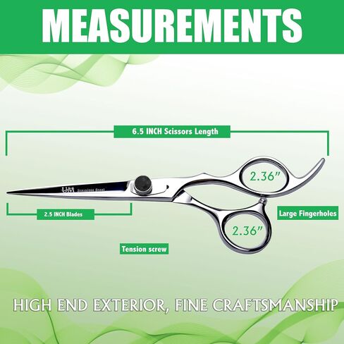 UM Supplies Professional Hair Scissors – Premium Grade Hair Shears | 6.5" Stainless Steel hair cutting Barber scissors for Women/Men/Barber/Pets in Kuwait