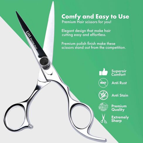 UM Supplies Professional Hair Scissors – Premium Grade Hair Shears | 6.5" Stainless Steel hair cutting Barber scissors for Women/Men/Barber/Pets in Kuwait