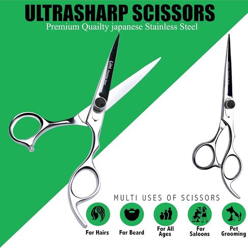 UM Supplies Professional Hair Scissors – Premium Grade Hair Shears | 6.5" Stainless Steel hair cutting Barber scissors for Women/Men/Barber/Pets in Kuwait