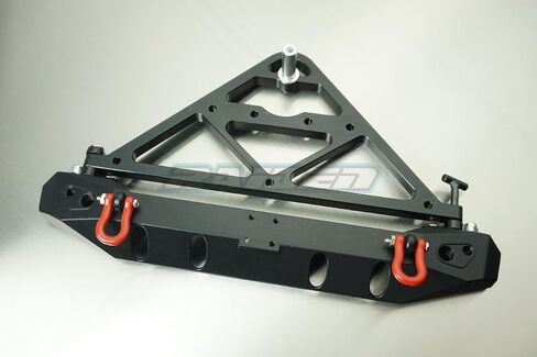 المصد الخلفي من الألومنيوم مقاس 1/10 SCX10 مع مجموعة حامل الإطارات الاحتياطية Led 90027 90035 in Saudi Arabia