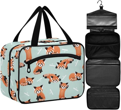 ZZKKO Travel Toiletry Bag for Men Japanese Wave Hanging Travel Toiletry Bag Organizer Mens Toiletries Bag for Bathroom Water Resistant Multiple Compartments Large in Kuwait