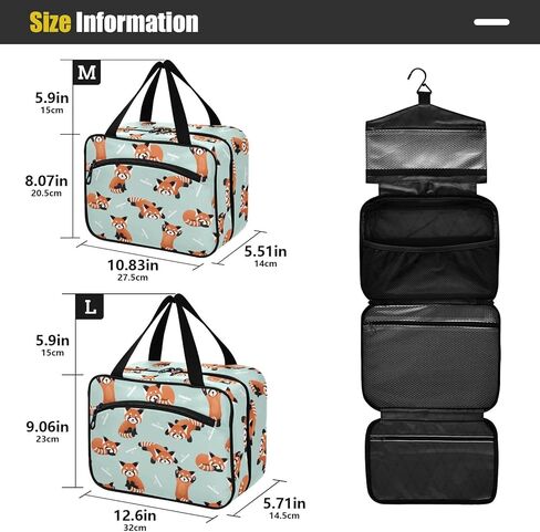ZZKKO Travel Toiletry Bag for Men Japanese Wave Hanging Travel Toiletry Bag Organizer Mens Toiletries Bag for Bathroom Water Resistant Multiple Compartments Large in Kuwait